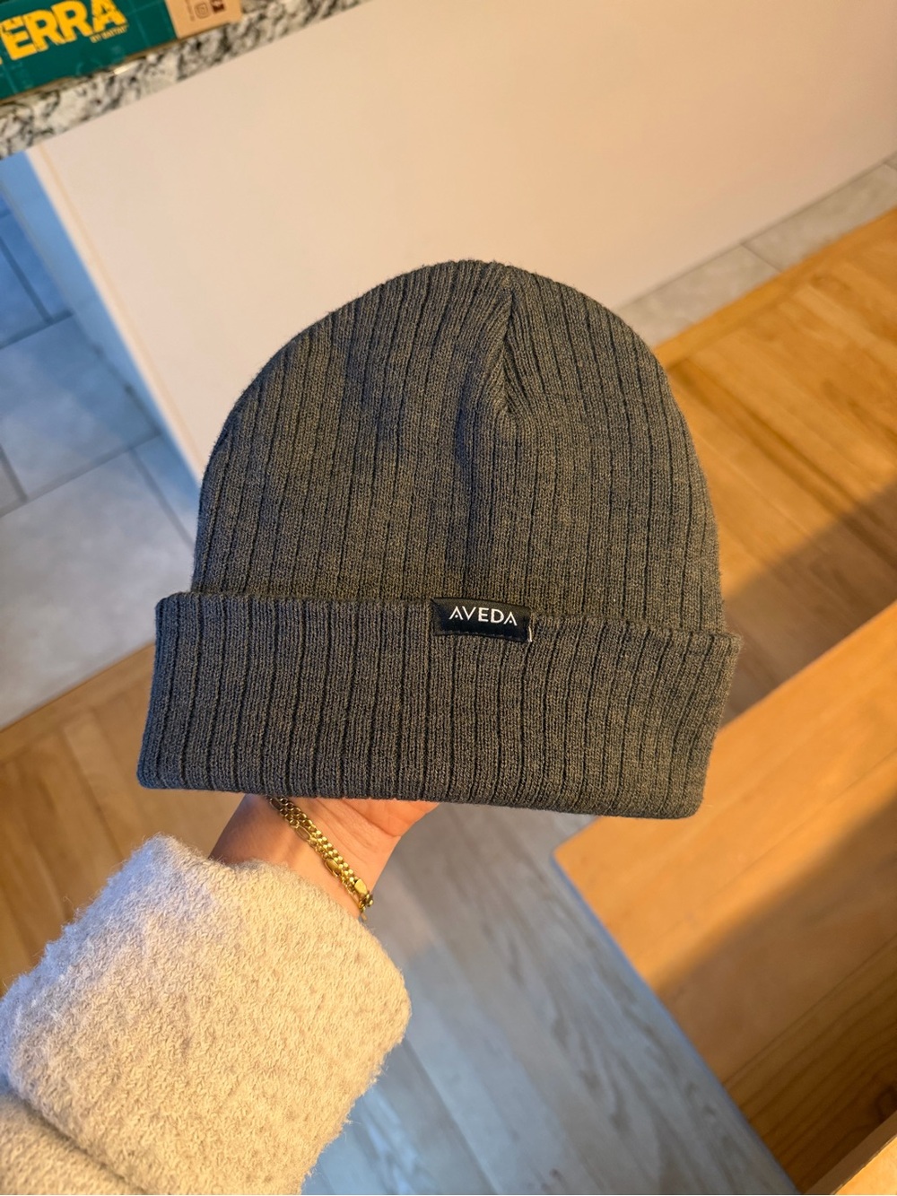 AVEDA Ribbed Beanie - Picture 2 of 3